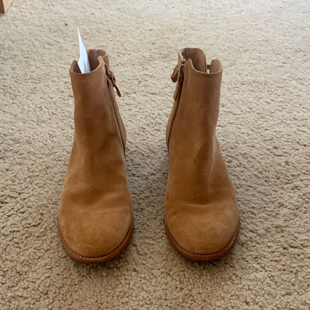 Talbots Camel Suede Ankle Booties
